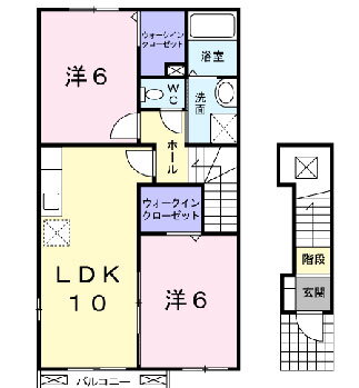 リアン・ソレイユ 2階 2LDK 賃貸物件詳細