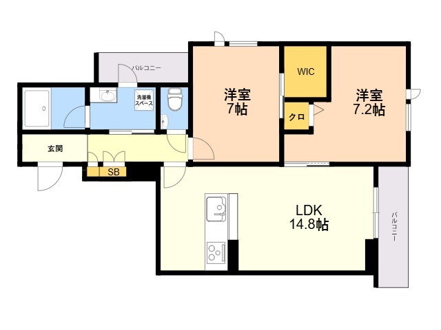 福岡県福岡市中央区鳥飼１ 六本松駅 2LDK マンション 賃貸物件詳細