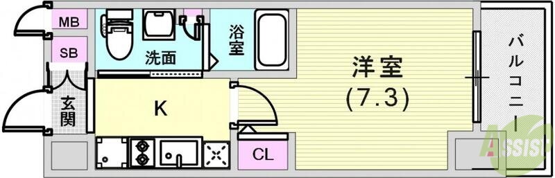 兵庫県神戸市兵庫区水木通１ 神戸駅 1K マンション 賃貸物件詳細