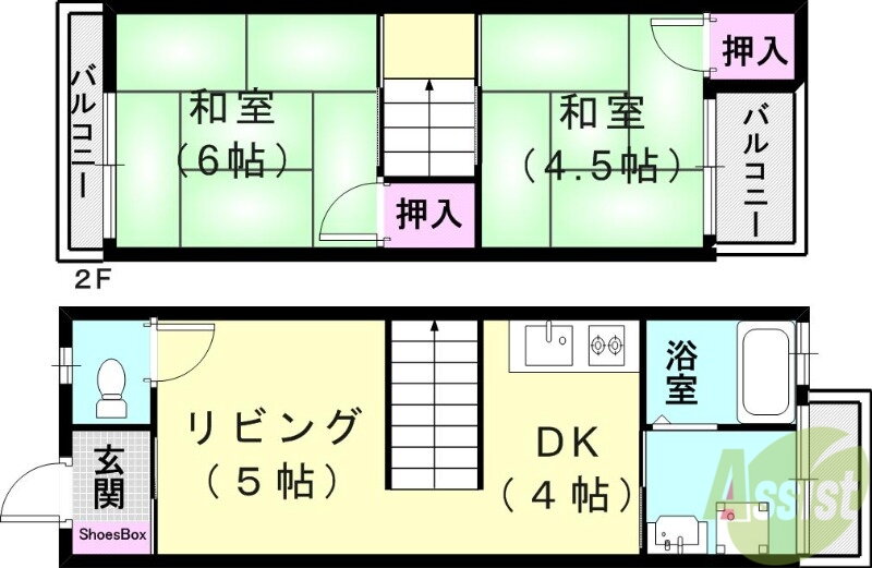 兵庫県神戸市灘区徳井町３ 石屋川駅 2LDK 一戸建て 賃貸物件詳細