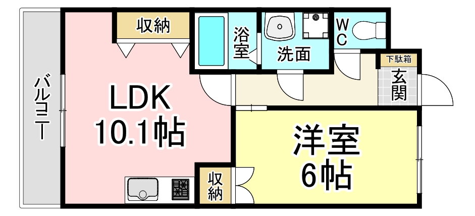 福岡県北九州市若松区畠田１ 二島駅 1LDK アパート 賃貸物件詳細
