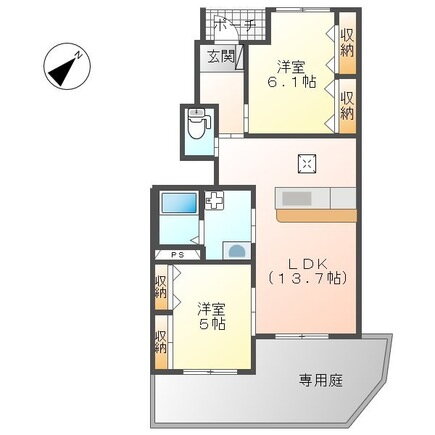 熊本県熊本市東区御領８ 武蔵塚駅 2LDK アパート 賃貸物件詳細
