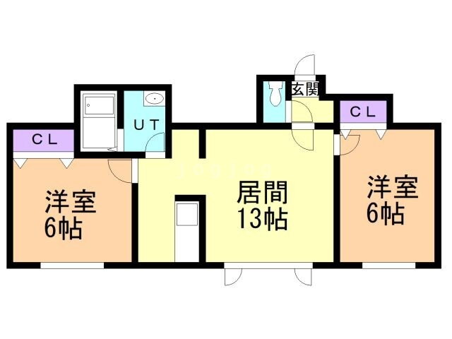 アグリス壱番館 2階 2LDK 賃貸物件詳細