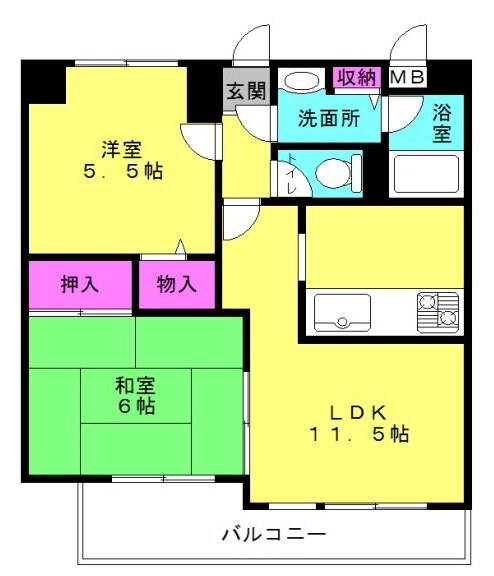 ベル・アーバニティ加古川 3階 2LDK 賃貸物件詳細