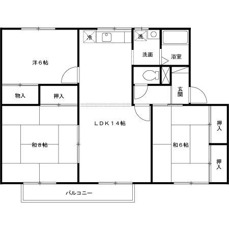 セジュール湊高台　Ａ 1階 3LDK 賃貸物件詳細