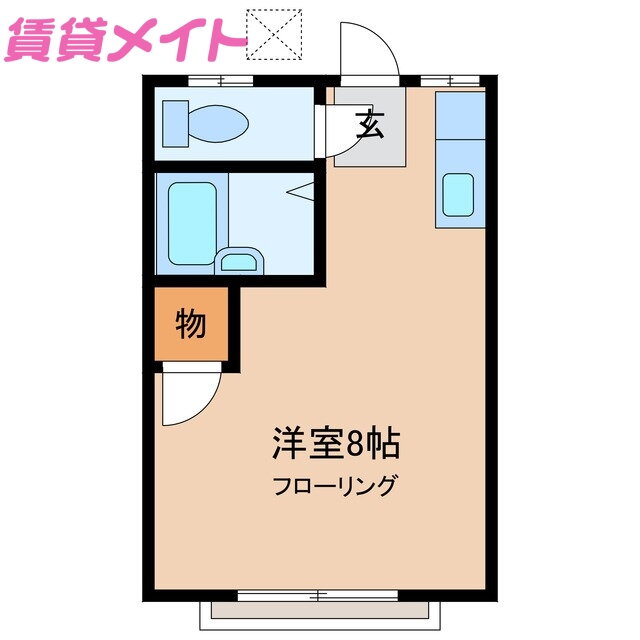 ＭＥＬＬＯＷ　ＨＯＵＳＥ 2階 ワンルーム 賃貸物件詳細