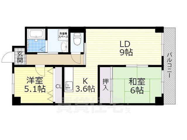 大阪府東大阪市鴻池元町 鴻池新田駅 2LDK マンション 賃貸物件詳細