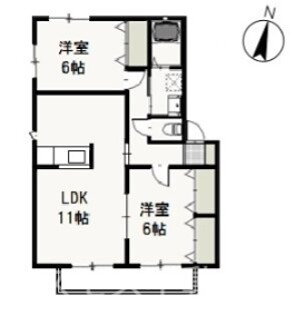 岡山県岡山市北区今保 庭瀬駅 2LDK アパート 賃貸物件詳細