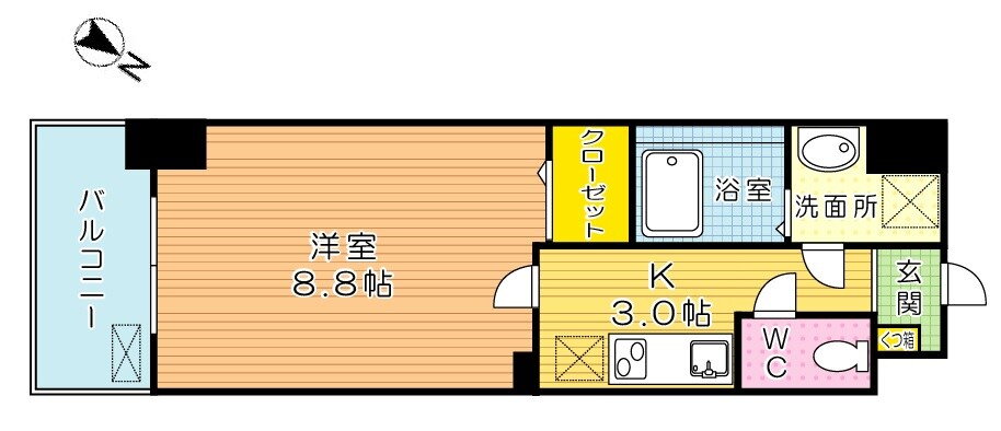 福岡県北九州市小倉北区大田町 小倉駅 1K マンション 賃貸物件詳細