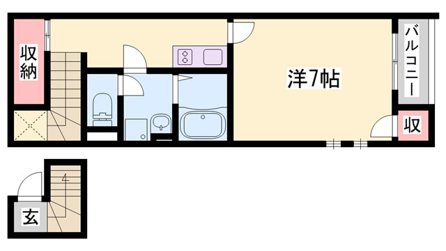 兵庫県三木市自由が丘本町２ 志染駅 1K アパート 賃貸物件詳細