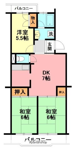 コスモヌガタ 5階 3DK 賃貸物件詳細