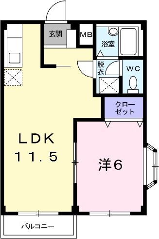 栃木県佐野市植下町 佐野市駅 1LDK アパート 賃貸物件詳細
