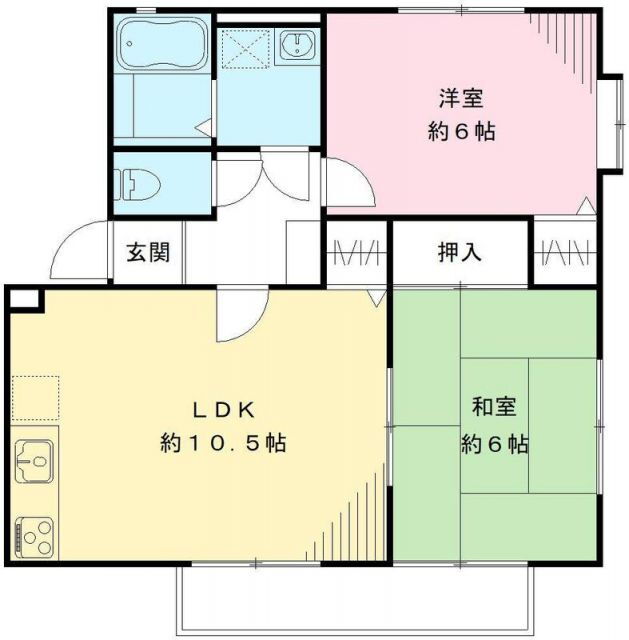 茨城県水戸市元吉田町 水戸駅 2LDK アパート 賃貸物件詳細