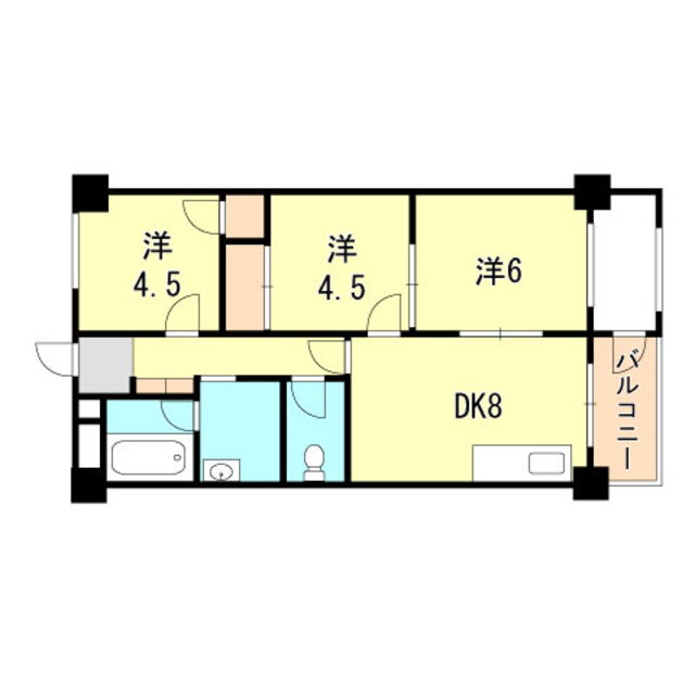 兵庫県明石市西明石北町３ 西明石駅 3DK マンション 賃貸物件詳細