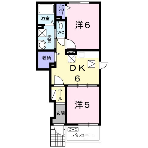 奥州市江刺八日町１丁目【サンシャトーＡ】築１６年 1階 2DK 賃貸物件詳細