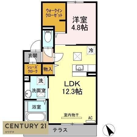 リバーサイドヒルズ 1階 1LDK 賃貸物件詳細