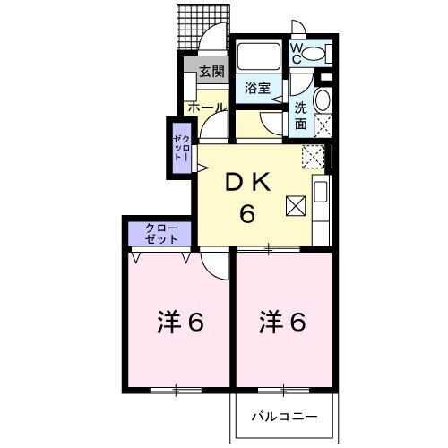 千葉県松戸市東平賀 北小金駅 2DK アパート 賃貸物件詳細