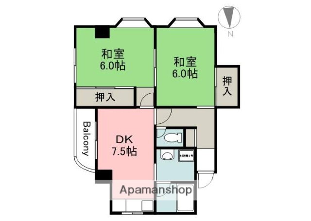 広島県広島市東区戸坂千足１ 戸坂駅 2DK マンション 賃貸物件詳細