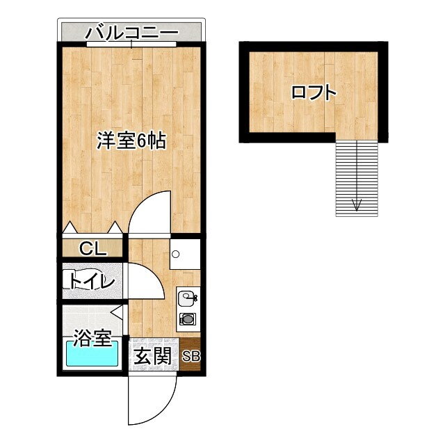 福岡県福岡市南区清水２ 竹下駅 1SK アパート 賃貸物件詳細