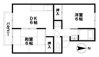 石川県野々市市下林４ 2DK アパート 賃貸物件詳細