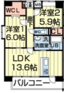 クイーンズイン菊陽 10階 2LDK 賃貸物件詳細