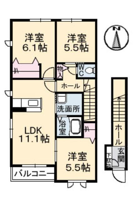 広島県広島市東区戸坂千足１ 3LDK アパート 賃貸物件詳細