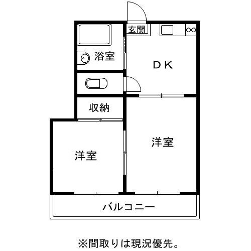 ハミーコーポ 2階 2K 賃貸物件詳細