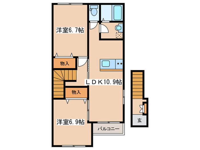 神奈川県秦野市ひばりケ丘 秦野駅 2LDK アパート 賃貸物件詳細