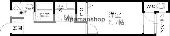 大阪府東大阪市稲田新町２ 徳庵駅 1K マンション 賃貸物件詳細