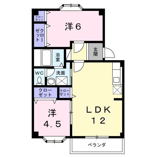 石川県野々市市扇が丘 馬替駅 2LDK アパート 賃貸物件詳細