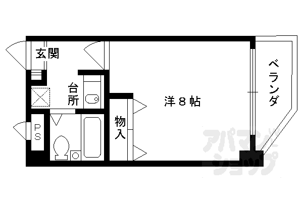 京都府京都市下京区朱雀分木町 丹波口駅 1K マンション 賃貸物件詳細