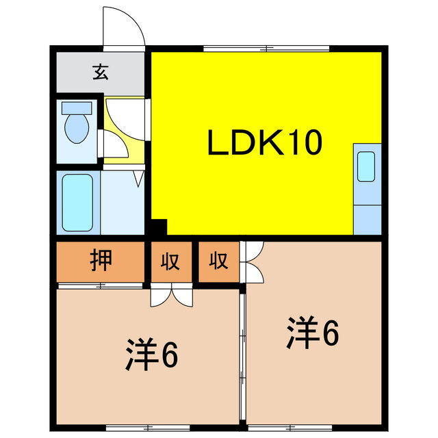 ニューパールマンション 旭川駅 2LDK 賃貸(賃貸マンション・アパート)