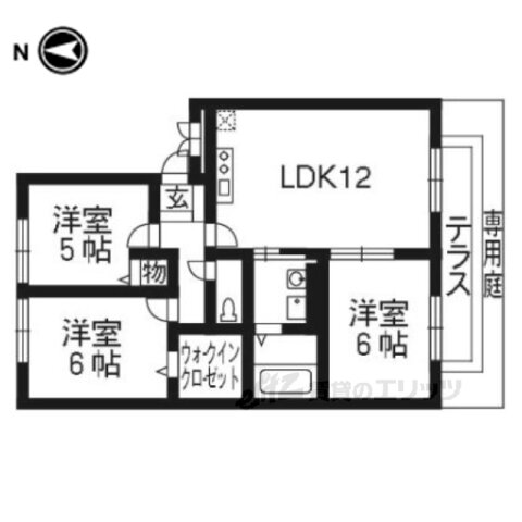 京都府木津川市市坂松谷 近鉄奈良駅 3LDK アパート 賃貸物件詳細