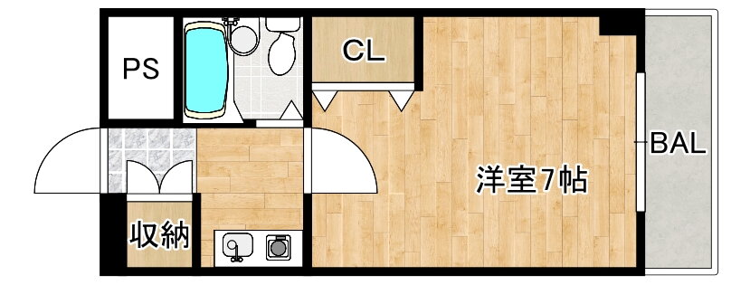 メーベルハイツＣ 2階 1K 賃貸物件詳細