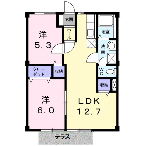 兵庫県姫路市広畑区蒲田１ 姫路駅 2LDK アパート 賃貸物件詳細