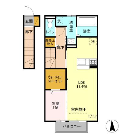 群馬県高崎市下小鳥町 北高崎駅 1LDK アパート 賃貸物件詳細