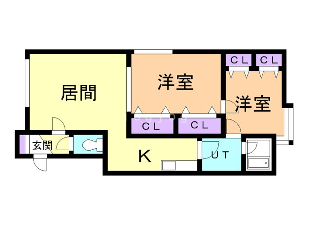 アスティ２・５ 2階 2LDK 賃貸物件詳細