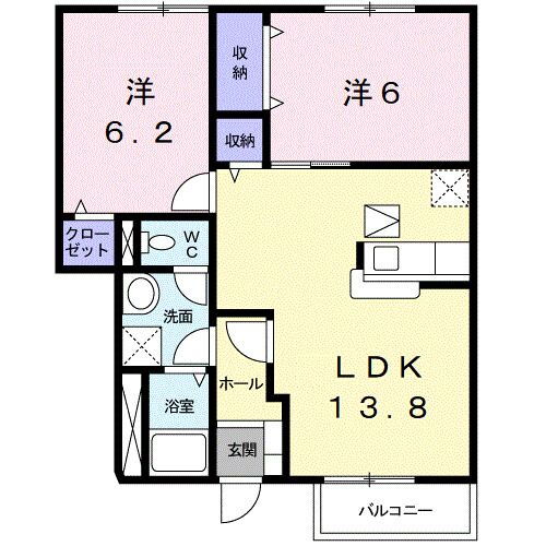 和歌山県和歌山市田尻 宮前駅 2LDK アパート 賃貸物件詳細