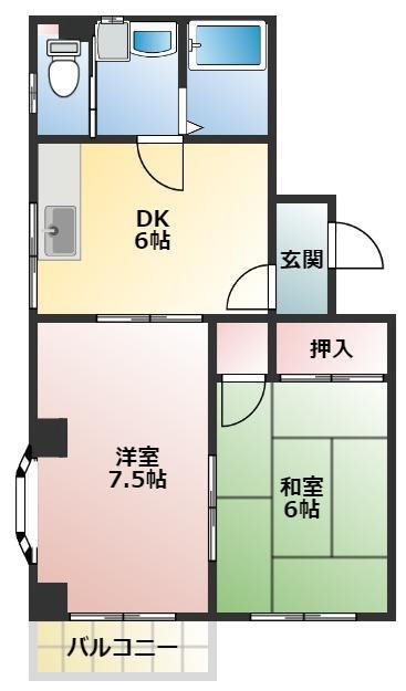 埼玉県さいたま市浦和区本太１ 浦和駅 2DK マンション 賃貸物件詳細