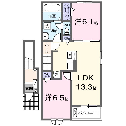 ロータス田主丸　１ 2階 2LDK 賃貸物件詳細