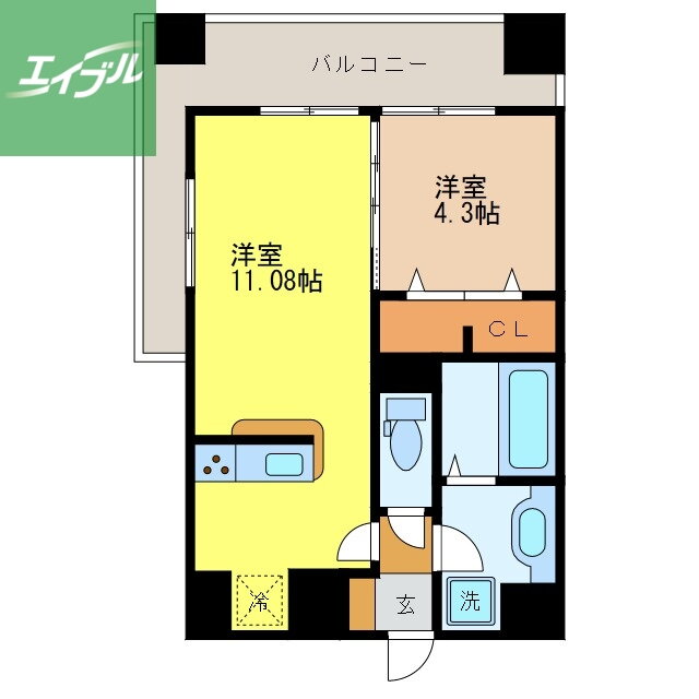 フェリーチェ梅香崎 6階 1LDK 賃貸物件詳細
