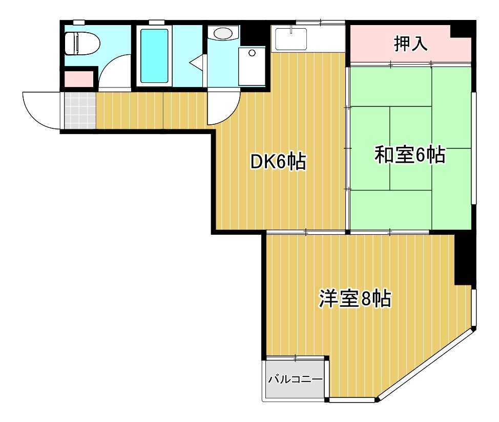 長崎県長崎市花丘町 昭和町通駅 2DK マンション 賃貸物件詳細