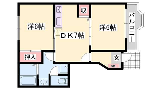 兵庫県小野市敷地町 小野駅 2DK アパート 賃貸物件詳細