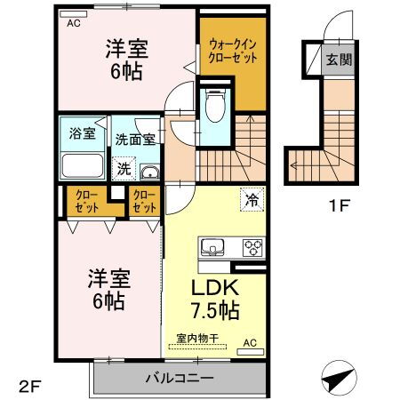 愛知県西尾市一色町味浜堤東 福地駅 2DK アパート 賃貸物件詳細