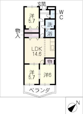 Ｂａｒｉ　Ｈｉｌｌｓ 2階 3LDK 賃貸物件詳細