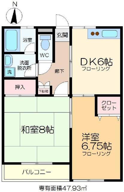 コーポ　ナディア 2階 2DK 賃貸物件詳細