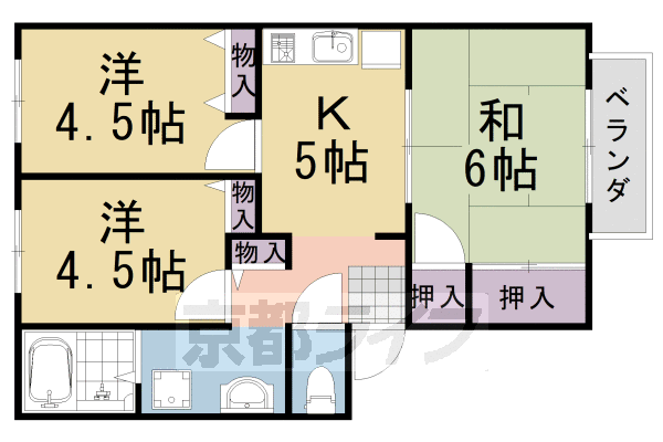 京都府京都市西京区松尾木ノ曽町 上桂駅 3DK アパート 賃貸物件詳細