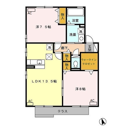 愛知県豊橋市下地町字野箱 2LDK アパート 賃貸物件詳細