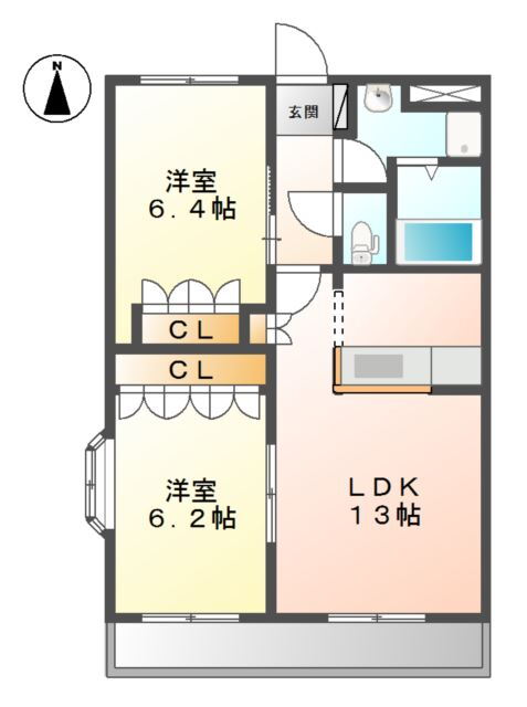 大阪府枚方市大峰元町１ 藤阪駅 2LDK アパート 賃貸物件詳細