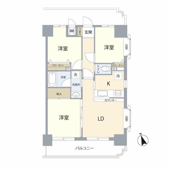 神奈川県相模原市中央区相模原６ 相模原駅 3LDK マンション 賃貸物件詳細